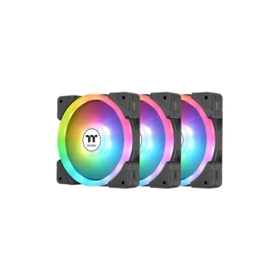Image of Thermaltake SWAFAN EX 14 ARGB PC Cooling Fan/ 3 Fan pcak/ 500 2000 RPM/Magnetic Connection/Reversable Blades/sync with MB RGB Software/ 120mm / White