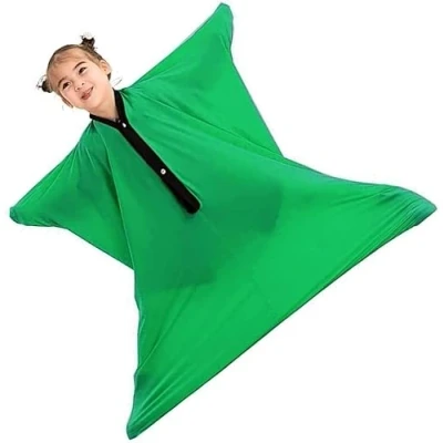 Image of Sensory Direct Body Sock for Autism Small &amp; Red Kids, Adults, Boys Girls Full Wrap Hyposensitivity, Compression, Anxiety, ADHD, ASD, Special Needs(Green,L)
