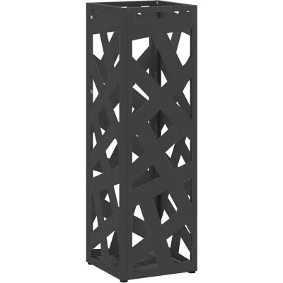 Image of Umbrella Stand Black Metal Medium Pattern Vidaxl