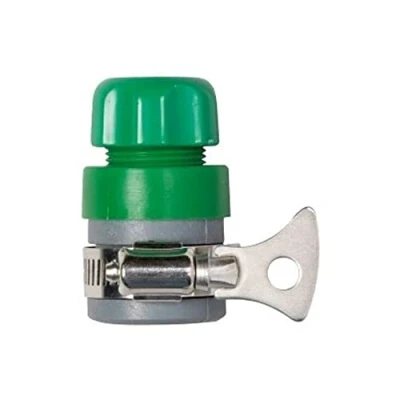 Image of Garden hose pipe tap connector with jubilee type clip