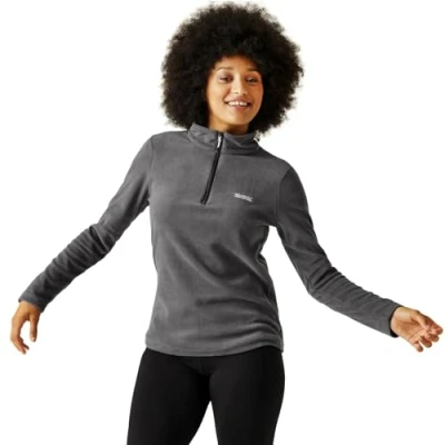 Image of Regatta Womens Sweethart 1/2 Zip Fleece Pullover Seal Grey 24 UK