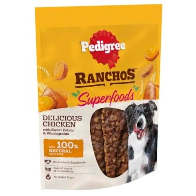 Image of PEDIGREE Ranchos Superfoods Dog Treats with Chicken 7x70g