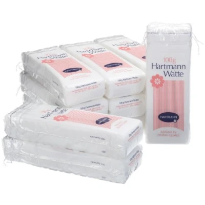 Image of Hartmann 110123 Cotton Wool Pleat 12 Packs of 100 g