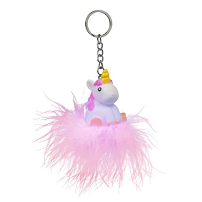 Image of Tobar 28387 Unicorn Flashing Keyring, Cartoon, Multi Colour, 7x7x7