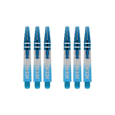 Image of RED DRAGON Gerwyn Price Nitrotech Blue Dipped with top Short Dart shafts 2 sets per pack (6 in total)
