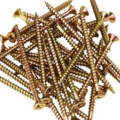 Image of ForgeFix Multi Purpose Single Thread Screws 5.0 x 75mm Zinc Yellow Passivated Box 100