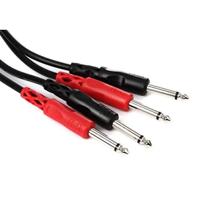 Image of HosaTech CPP 202 2m Dual 1/4 inch TS to Same Stereo Interconnect Cable