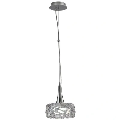 Image of O2 Ceiling Pendant 1 Light E27 Large, Polished Chrome