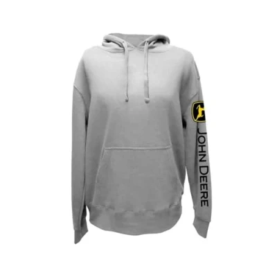 Image of John Deere Solid Hoodie with Logo on Sleeve Black, Medium