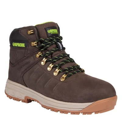 Image of Apache Moose Jaw Safety Boot Brown Size 5 UK Waterproof and Breathable Toe Cap Midsole Protection Comfort Insole
