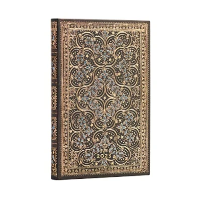 Image of Paperblanks 12 Month Planners 2023 Restoration Verso Mini (95 x 140 mm), DE8549 2, Black