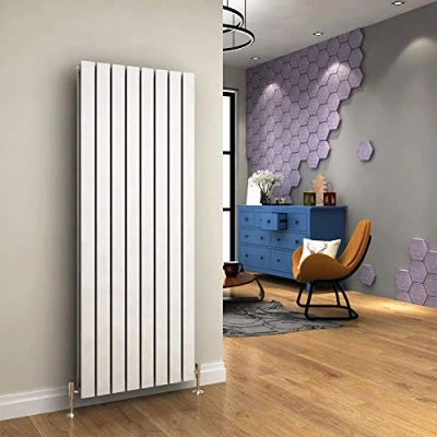 Image of ELEGANT 1600 x 608 mm Vertical Column Designer Radiator White Double Flat Panel Tall Upright Modern Bathroom Central Heating Radiators