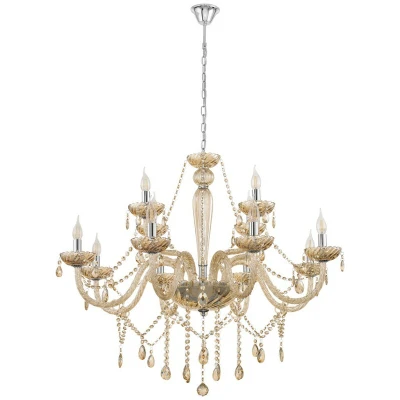 Image of Eglo Lighting Basilano 12 Lamp Multi Arm Chandeliers Chrome EG39094