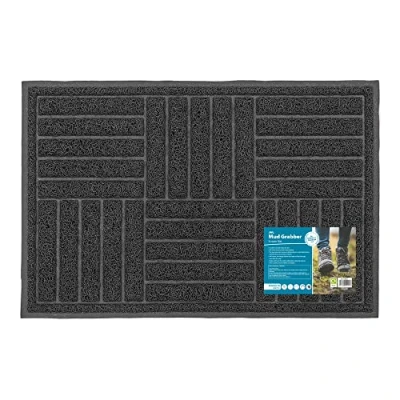 Image of JVL Mud Grabber Spaghetti Scraper Doormat, 40x60cm, Grey Square