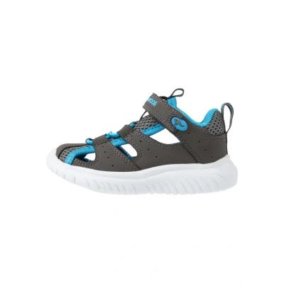 Image of Kangaroos Kirock LITE Sandals for kids, Size: 9K, Steel grey/brillant blue Imitation leather/ textile