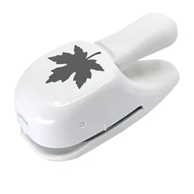Image of Artoz paper punch card &quot;Maple leaf&quot;, 50mm hole for making vouchers, birthdays, Christmas, invitations, weddings, baptisms and much more