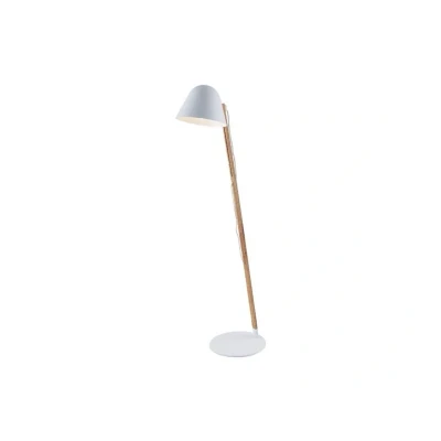Image of Lindby Tetja floor lamp with a wooden rod