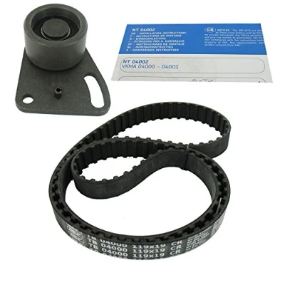 Image of 1496915, 1558385, 6139910, 70HM6268A1A, 70HM6268A2A Timing belt kit SKF VKMA 04000 119 with rounded tooth profile FORD: Transit Mk3 Minibus