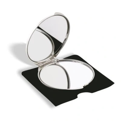 Image of eBuyGB Ladies Handbag Make Up Cosmetic Compact Pocket Metal Mirror, Matt
