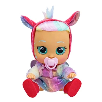 Image of CRY BABIES Dressy Fantasy Hannah Interactive Doll that cries Real tears with Hair to Style, Clothes Wear and Accessories Toy Gift for Boys Girls