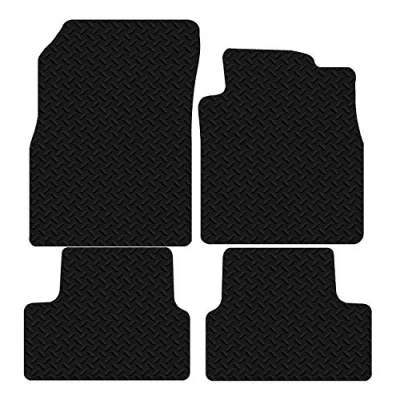 Image of Carsio Car Mats 4pc Set For Vauxhall Astra J MK6 2009 2016 Tailored Fit Rubber Floor Mat Complete Accessory Black Custom Fitted Anti Slip Backing, Heavy Duty &amp; Waterproof