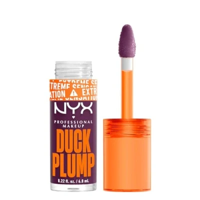 Image of NYX Professional Makeup Lip Plumping Gloss, Intense Colour and High Pigmentation, with Extreme Shine Finish, Infused Spicy Ginger, Vegan Formula, Duck Plump, Pure Plum p