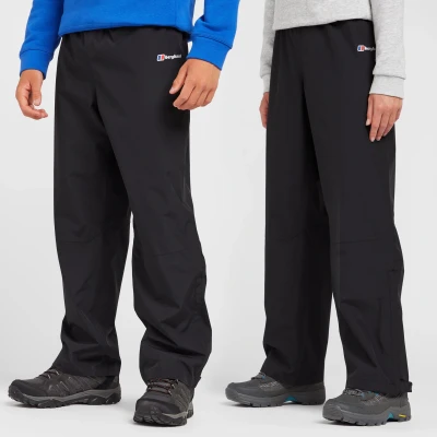 Image of Berghaus Kids&#039; Waterproof Drift Walking Overtrousers, Hiking Trousers, Outdoors Clothing, Black, 11 12 Years