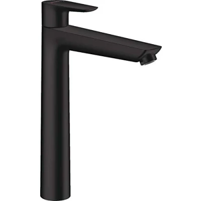 Image of hansgrohe 71717670 Talis E Single Lever Washbasin Mixer Tap 240 Without Drain Fitting Matt Black, spout Height mm