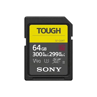 Image of Sony 64GB SDXC Flash Memory Card World toughest and fastest UHS II SD TOUGH G Series ( V90 / Read 300MB/s Write 299MB/s) SF64TG
