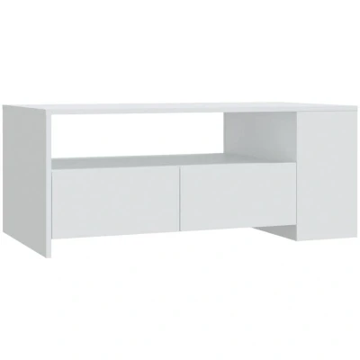 Image of vidaXL Coffee Table White 102x55x42 cm Engineered Wood