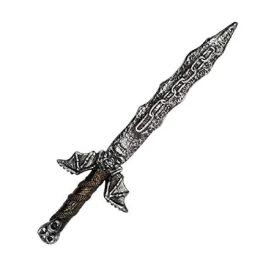 Image of Boland 10232463 Flying Skull Plastic Sword, Grey, Taglia unica
