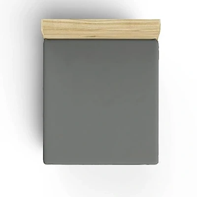 Image of Fitted Sheet 140 x 190 cm Dark Grey
