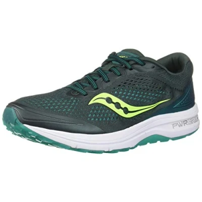 Image of Saucony Clarion Mens Green Trainers Size UK 9.5