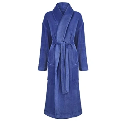 Image of Champion Ladies AVA Warm Fleece Nightwear Dressing Gown Robe Blue 12 14