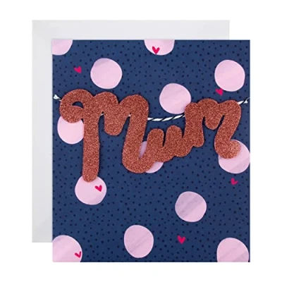 Image of Hallmark Birthday Card for Mum Contemporary Purple Design
