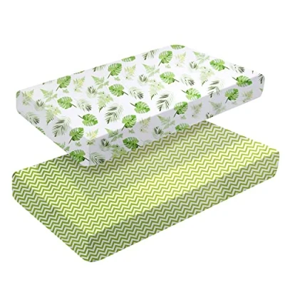 Image of 2 Pack Cot bed Fitted Sheets 140 x 70cm Bedding For Breathable Cotton Standard Crib and Toddler Mattresses Fully Elasticated Skirt Easy Care