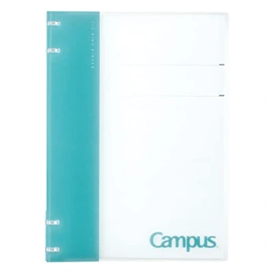 Image of Kokuyo Campus Refillable Notebook, B5 2x2 Slim Ring Binder Notebook with Customizable Title Page, 40 Sheets Capacity. Suitable for 26 Holes Loose Leaf Paper, Light Blue (RU NP704LB)