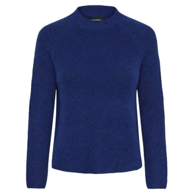 Image of PIECES Women&#039;s Pcellen LS O Neck Knit Noos Bc Jumper, Bellwether Blue, M