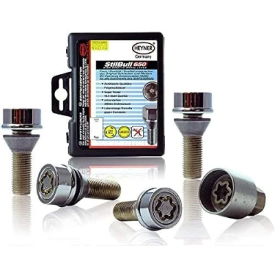 Image of Fits Volvo V70 Models Heyner Germany Stil Block PRO Locking Wheel Nuts M14x1.5 Set 4 Locks Thatcham Quality Assured Bolts 359/5