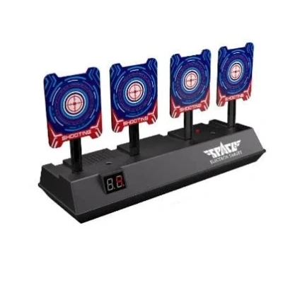 Image of SGM1819 Electronic Digital Target, Auto Reset Shooting Scoring Target with Intelligent Light Sound Effect, for Strike Elite/Mega/Rival Series Game Kids 4 Targets