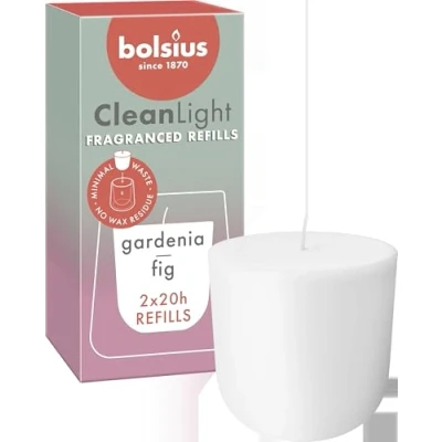 Image of Bolsius Refill for Clean Light Gardenia &amp; Fig 2 Pieces