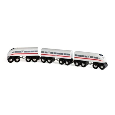 Image of BRIO World High Speed Toy Train for Kids Age 3 Years Up Wooden Railway Set Add On Accessories