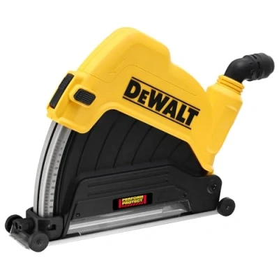 Image of Dewalt Angle Grinder Protective Cover DWE46229 (230 mm Disc Diameter, Max. Cutting Depth: 60 mm, for Concrete Work, Rotating Suction Connection, AirLock Compatible, Large Opening)