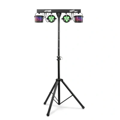 Image of MAX Partybar12 LED DJ Light Bar with Stand and Remote Control, Derby, Par &amp; Strobe Disco Party Effect DMX Stage Lighting System