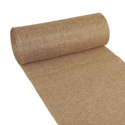 Image of Deko AS GmbH Shabby Chic Table Runner in Linen Style 300 mm 5 m Col. 21 Coconut Brown A 69