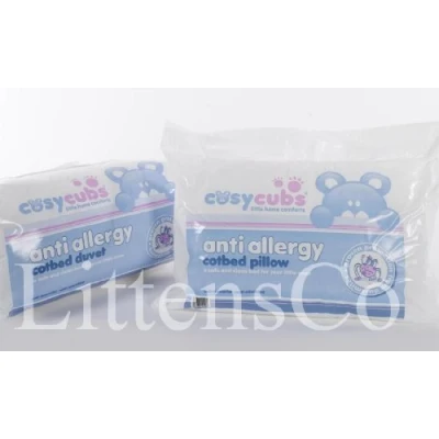 Image of Cosy Cubs Cot Bed Duvet 4.5 Tog Anti Allergy Filling 120 x 150 cm with Pillow