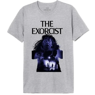 Image of The Exorcist Men&#039;s Meexormts010 T Shirt, Melange Grey, 3XL
