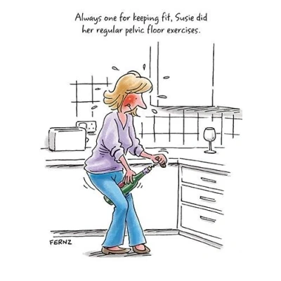 Image of Greeting Card (PH4253) Humour Birthday Pelvic Floor Exercises