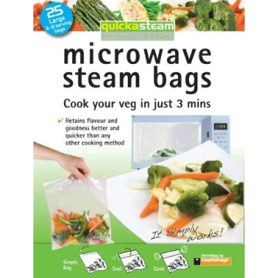 Image of Toastabags 90 25 Large 3 6 Serving Quickasteam Microwave Steam Cooking Bags Pack of