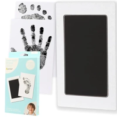 Image of Pearhead M/L Clean Touch Baby Ink Pad, No Mess Inkless Safe Ink, DIY Handprint and Footprint Keepsake, Medium/Large
